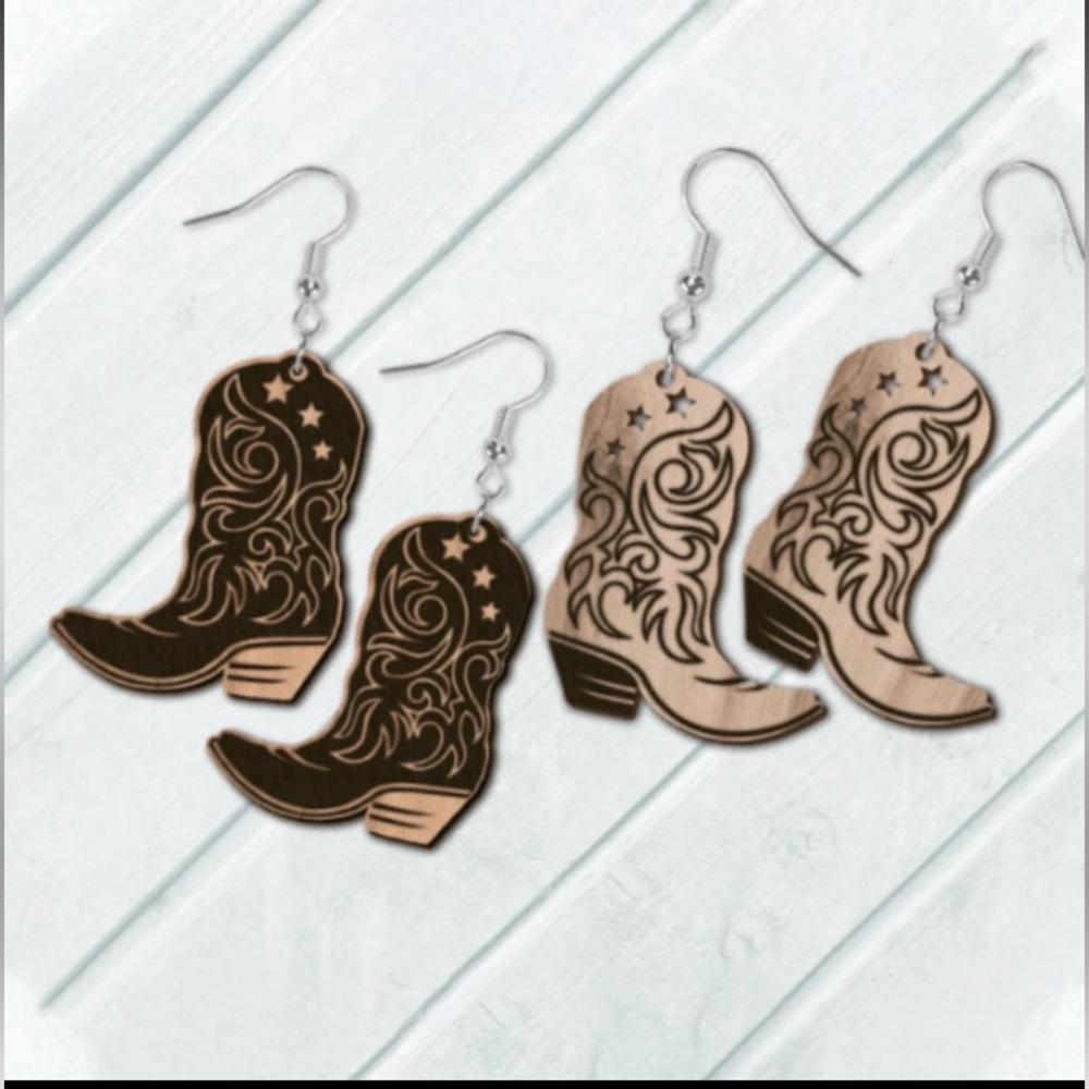 👢 New Oversized Cowboy Boot Earrings – Perfect for Honky Tonk Vibes!